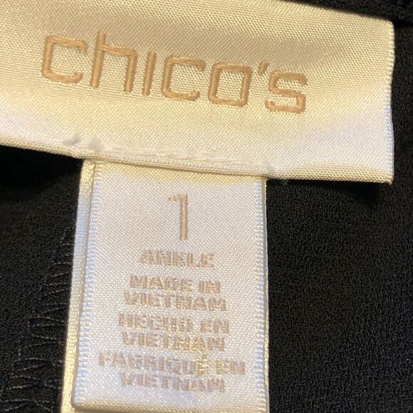 Chicos 1 Ultimate Fit Track Pant Black Medium Pockets Pull On Elastic Waist NWT - Picture 5 of 13